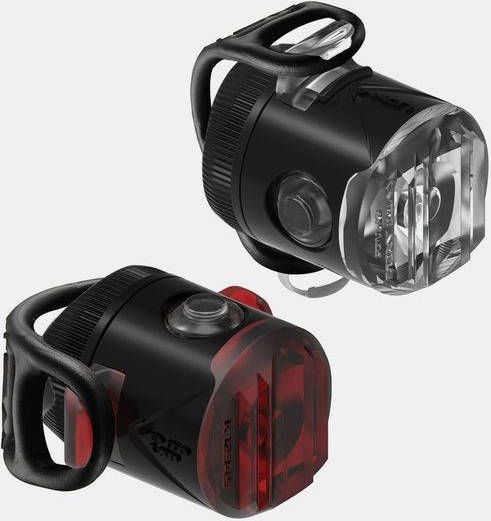 LEZYNE Femto USB Drive Pair 15F/5R Lumen LED Fietslamp Zwart/Donkergrijs