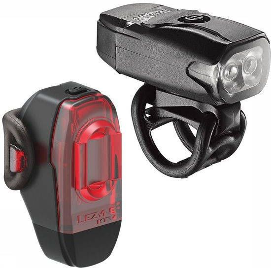 LEZYNE KTV Drive Pair 220F/10R Lumen LED Fietslamp Zwart/Donkergrijs