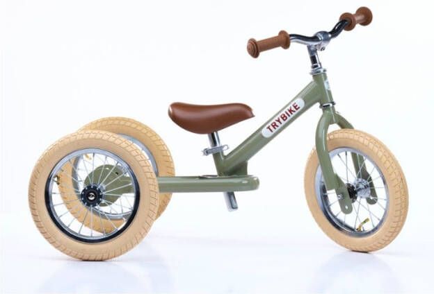 Trybike Steel 2 in 1 loopfiets groen