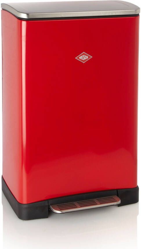 Wesco Big Double Boy Pedaalemmer 2 x 18 Liter Rood Prullenbak