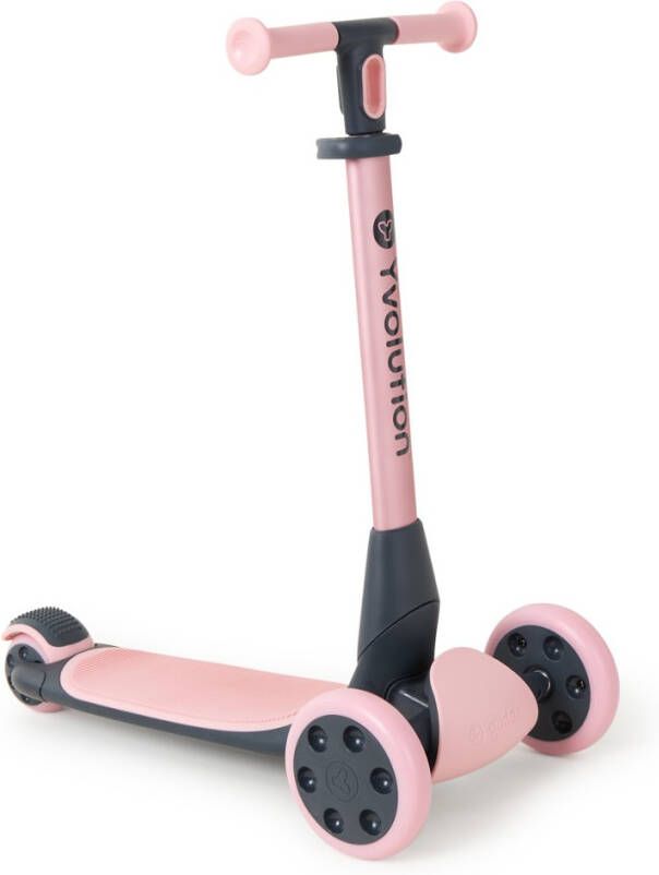 4allshop Yvolution Glider Nua Step Roze Met Ledverlichting In De Wielen