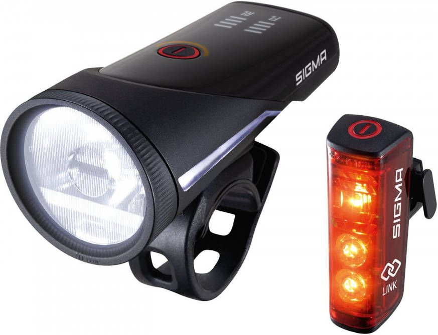 Sigma Sport SIMGA Verlichtingsset AURA 100 Blaze Link, Fietslamp, Fietsverlichting