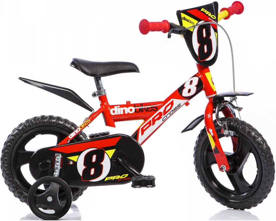 Dino Bikes Kinderfiets Pro cross Rood 12 Inch Kinderfiets Dinobikes
