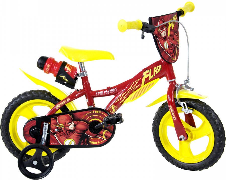 Dino Jongensfiets Flash 12 Inch 21 Cm Jongens Doortrapper Rood/geel