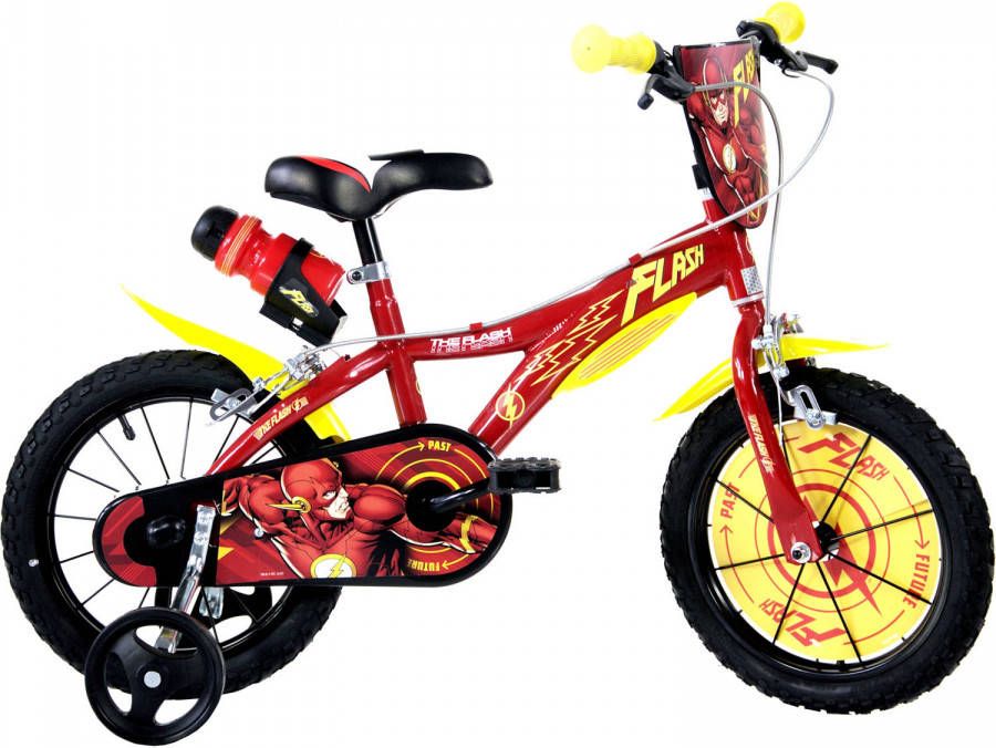 Dino Jongensfiets Flash 14 Inch 24 Cm Jongens Knijprem Rood/geel