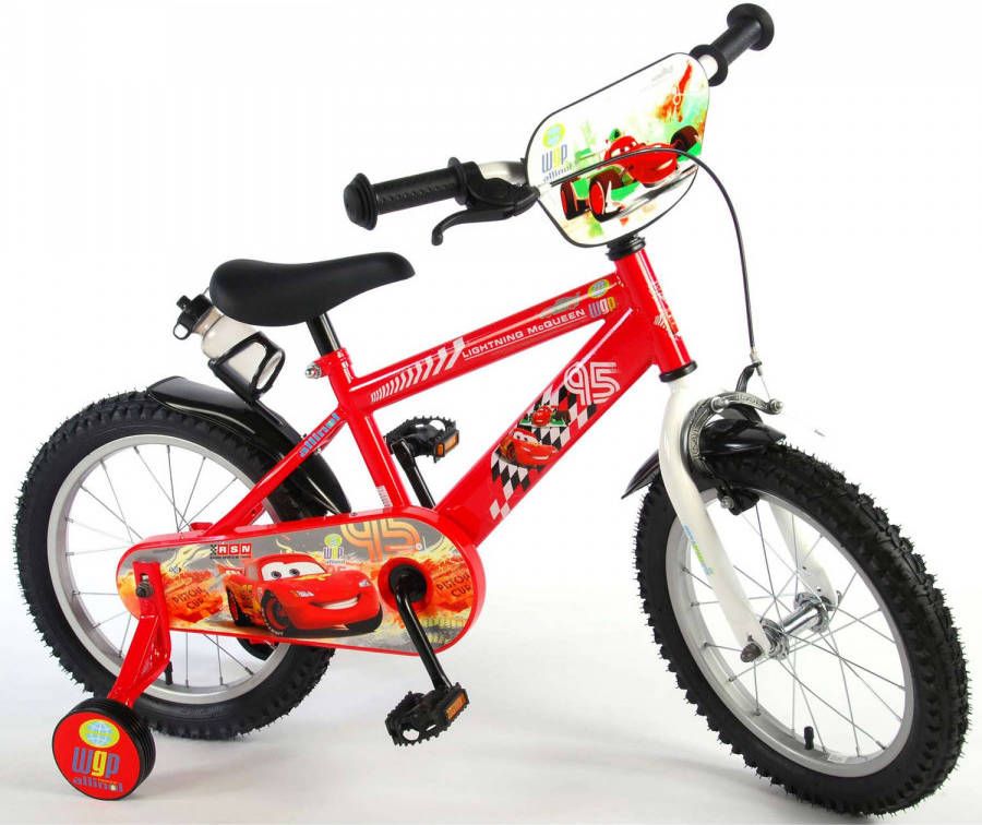 Disney Jongensfiets Cars 16 Inch 25, 4 Cm Jongens Terugtraprem Rood
