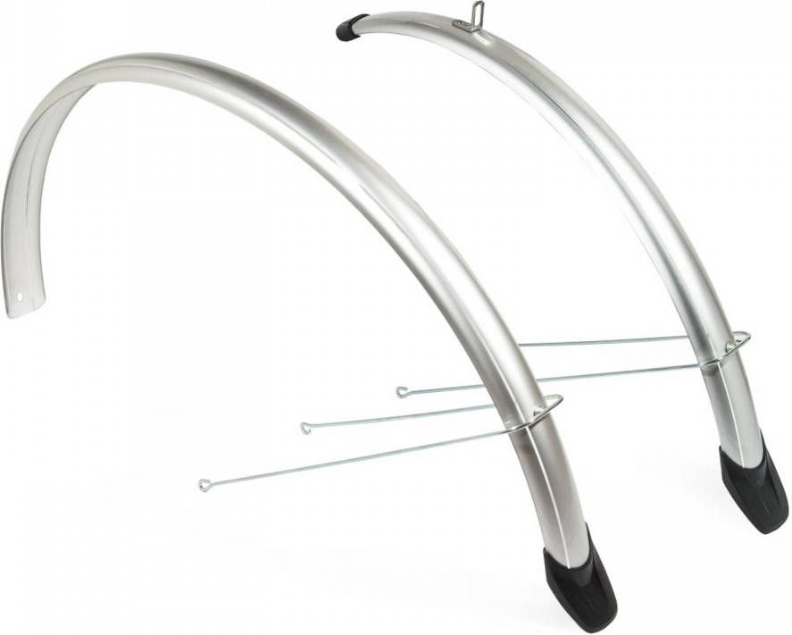 Eurofender Spatbordenset 24 Inch 58 Mm Kunststof Zilver