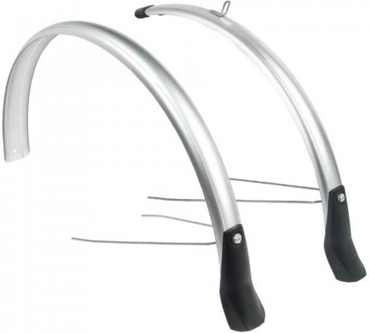 Eurofender Spatbordenset Snello 28 Inch 46 Mm Kunststof Zilver