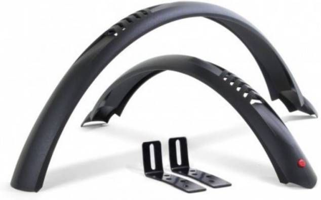 Hebie Spatborden Set Kunststof 16 Inch Zwart