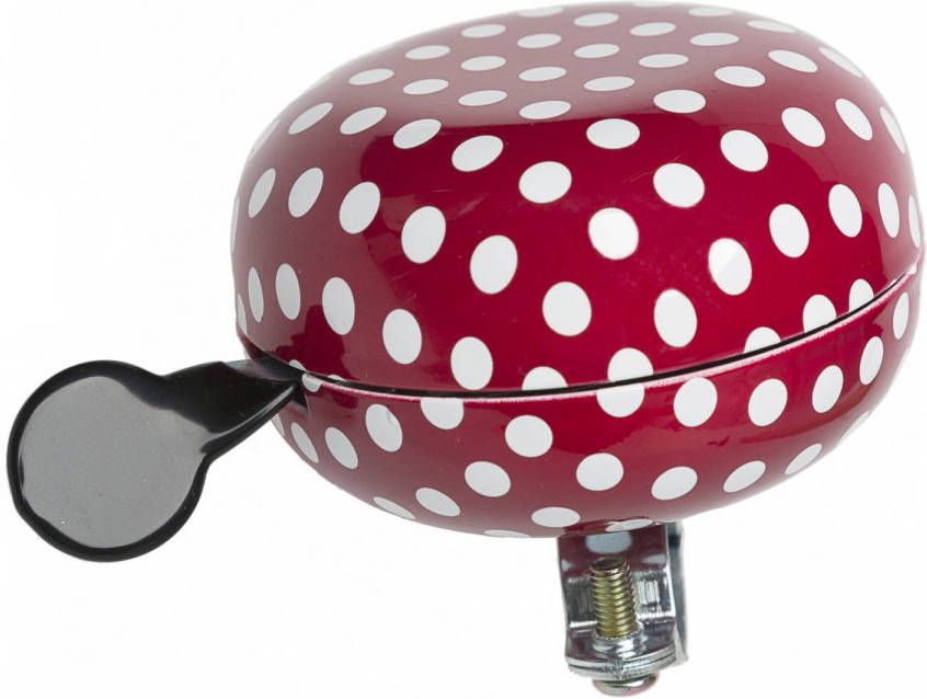 New Looxs Fietsbel Polka 80 Mm Rood/wit