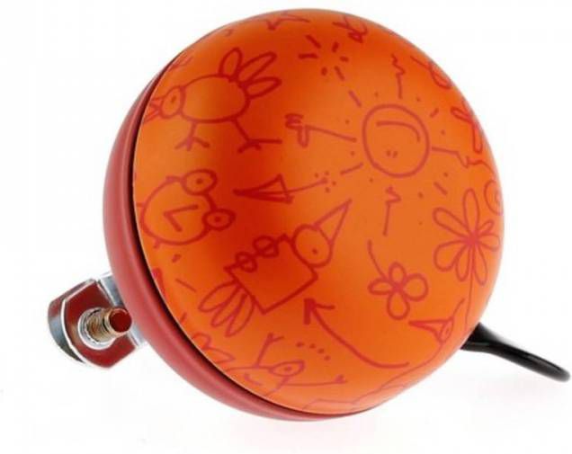 Niet Verkeerd Fietsbel Upside Down Ding Dong 60 Mm Oranje
