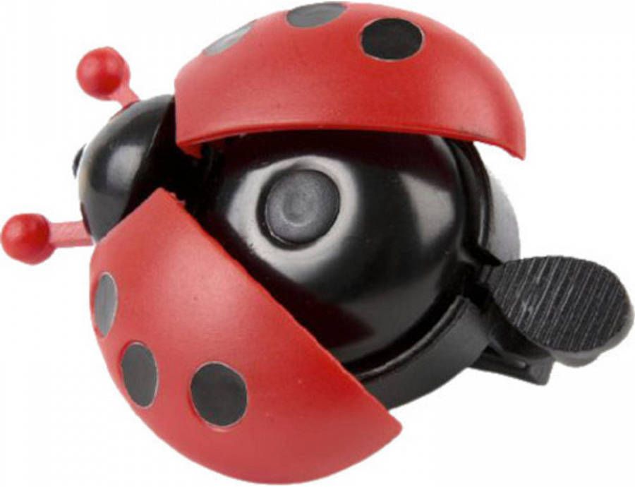 Pexkids Fietsbel Lieveheersbeestje Junior 6, 5 X 3, 5 Cm Staal Rood