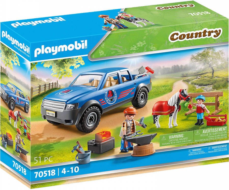 Playmobil ® Constructie speelset Mobiele hoefsmid(70518 ), Country Made in Germany(51 stuks )