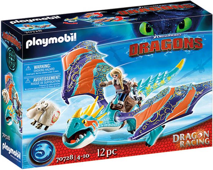 Playmobil ® Constructie speelset Dragon Racing Astrid en Stormvlieg(70728 ), Dragons Made in Germany(12 stuks )
