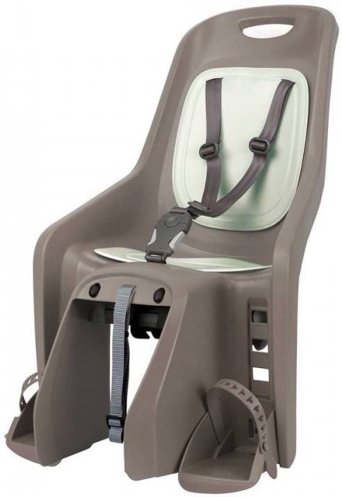 Polisport Fietszitje Achter Bubbly Maxi Dragerbevestiging Bruin/groen