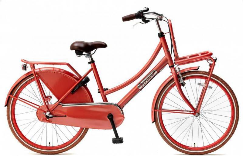 Popal Meisjesfiets Daily Dutch Basic+ 24 Inch 42 Cm Meisjes 3v Terugtraprem Donkerroze