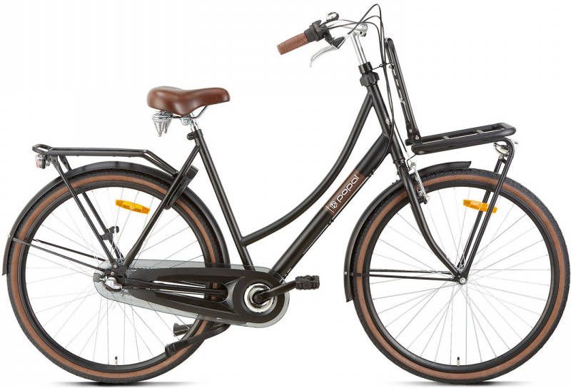 Popal Transportfiets County Plus N3 Dames Mat Zwart 57cm Mat Zwart