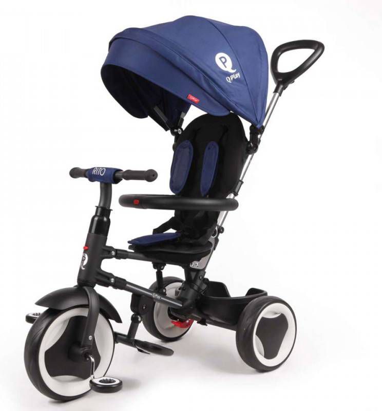 Volare Rito deluxe driewieler Rito 3 in 1 jongens en meisjes blauw Deluxe