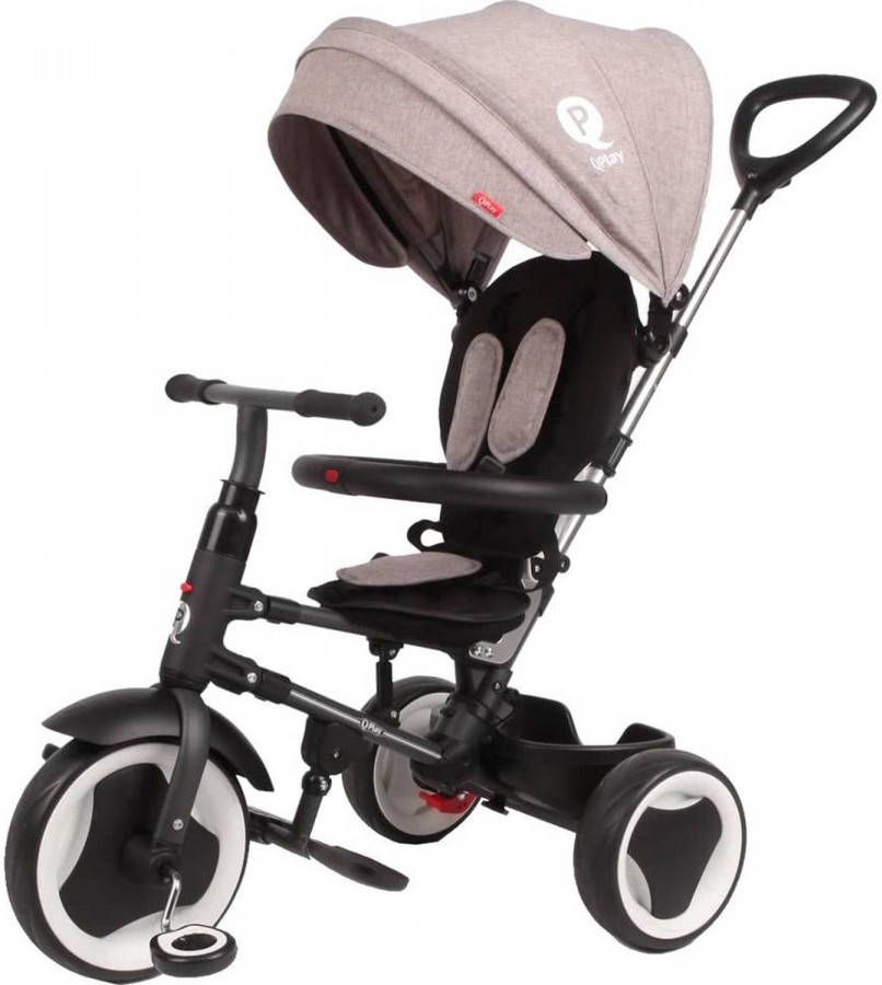 Volare Rito deluxe driewieler Rito 3 in 1 jongens en meisjes grijs Deluxe