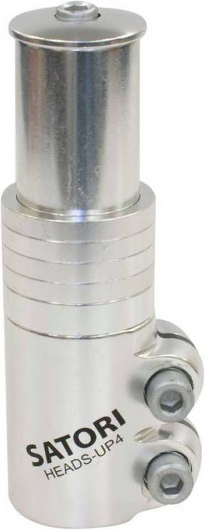 Fietsaccessoires Satori Hoogte Adapter Heads Up 4 28.6/120/28.6 Zilver