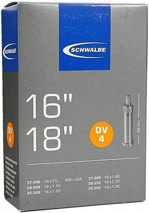 Schwalbe Binnenband 16/18 Inch(37 340, 28/37 349, 28/35 355)Dv 32 Mm