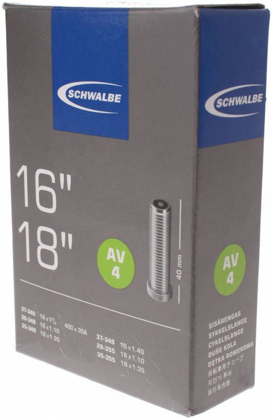 Schwalbe Binnenband 16/18 Inch(37 340, 28/37 349, 28/35 355)Av 40 Mm