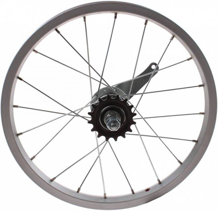TOM Achterwiel 16 X 1.75 Inch Terugtraprem Aluminium Zilver
