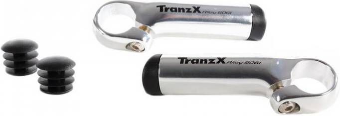 TranzX Bar Ends 80 Mm Zilver