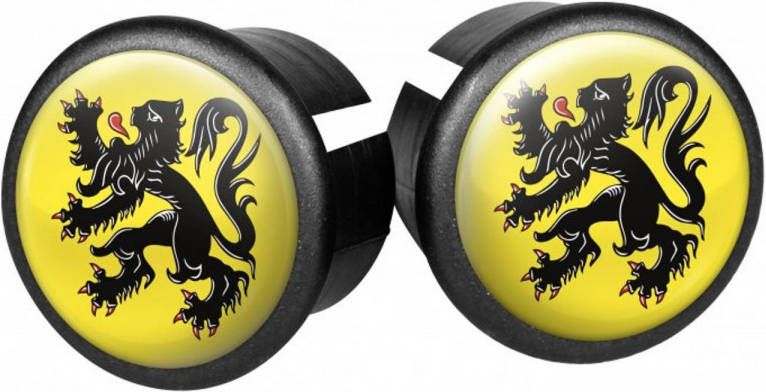 Velox Stuurdoppen Vlaanderen 20 Mm Geel/zwart