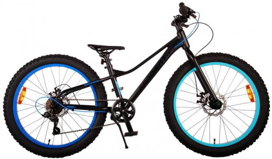 Volare Gradient Kinderfiets Jongens 24 Inch Zwart Blauw Aqua 7 Speed Prime Collection