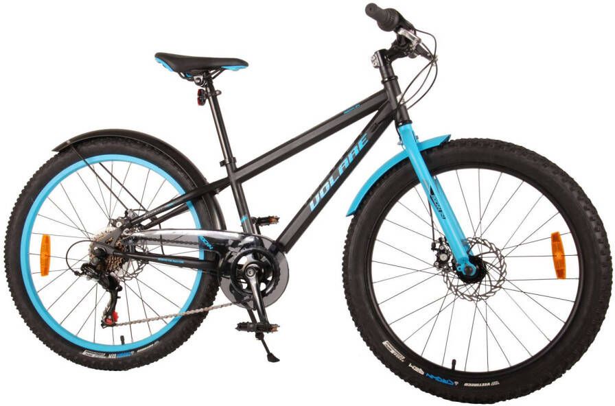 Volare Jongensfiets Rocky 24 Inch 31, 75 Cm Jongens 6v Mechanische Schijfrem Zwart/blauw