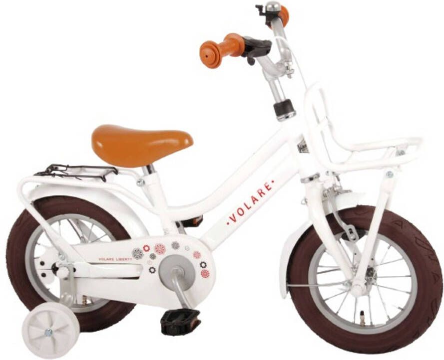 Volare Liberty Meisjesfiets 12 Inch Meisjes Terugtraprem Wit