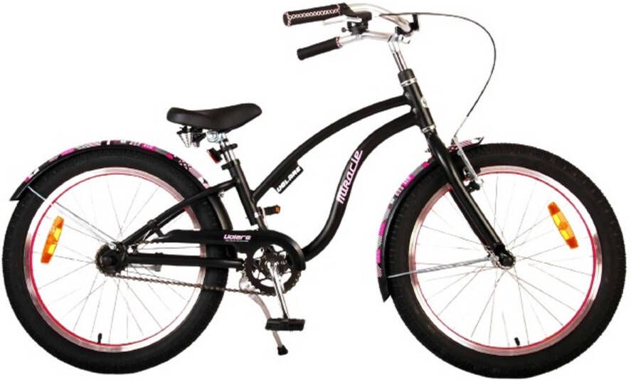 Volare Meisjesfiets Miracle Cruiser 20 Inch 26, 7 Cm Meisjes Terugtraprem Matzwart