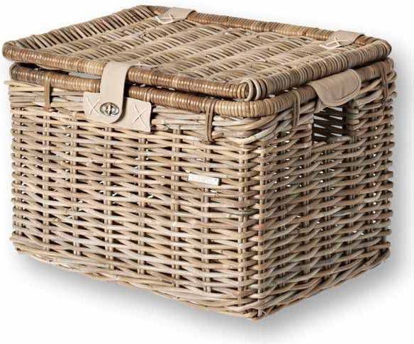 Basil Mand riet denton basket L 45x32x32 nature grey
