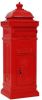 VidaXL Pilaar brievenbus vintage stijl roestbestendig aluminium rood online kopen
