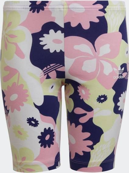 Adidas Allover Flower Print Cycling Basisschool Korte Broeken