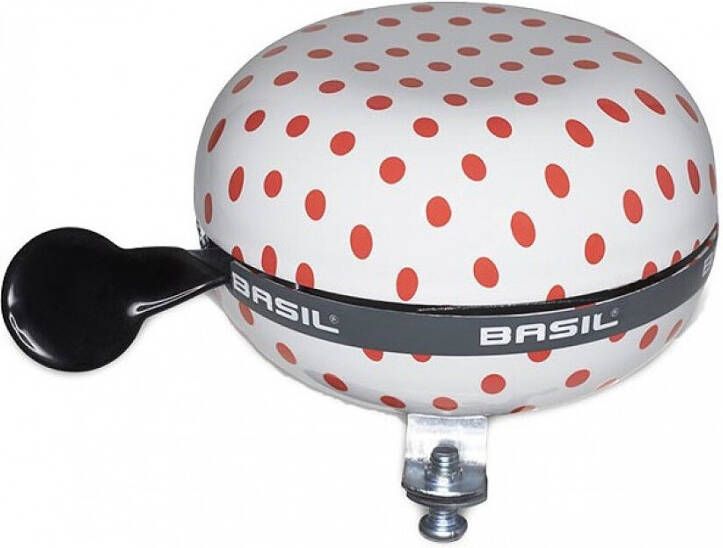 Basil Fietsbel Polkadot 11 X 8 Cm Staal Rood/wit