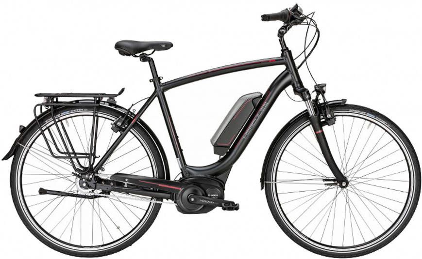 Hercules Elektrische fiets Robert F8 Heren 52 cm Mat zwart 396 Wh Mat zwart