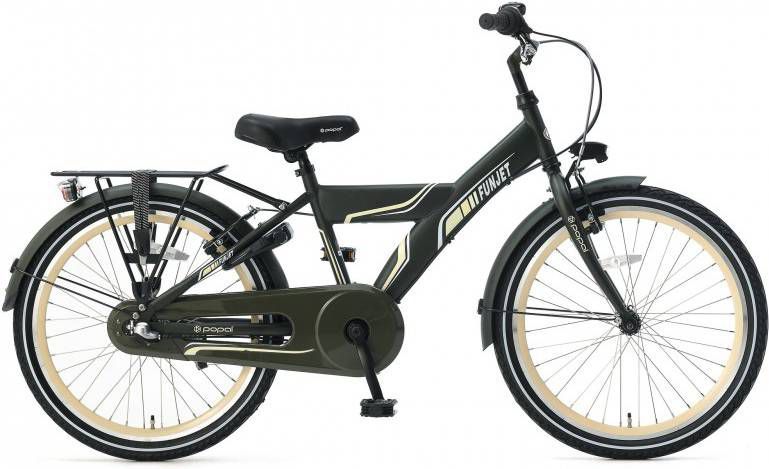 Popal Funjet N3 Jongensfiets 22 Inch Jongens 3v Terugtraprem Legergroen