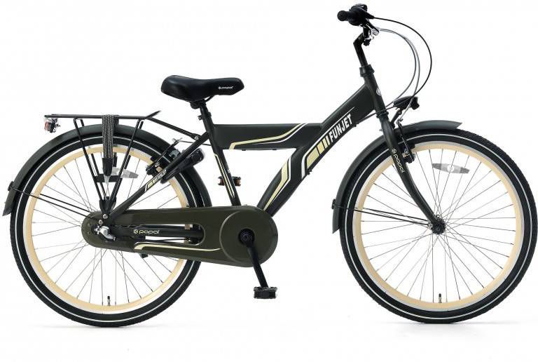Popal Funjet N3 Jongensfiets 24 Inch Jongens 3v Terugtraprem Legergroen