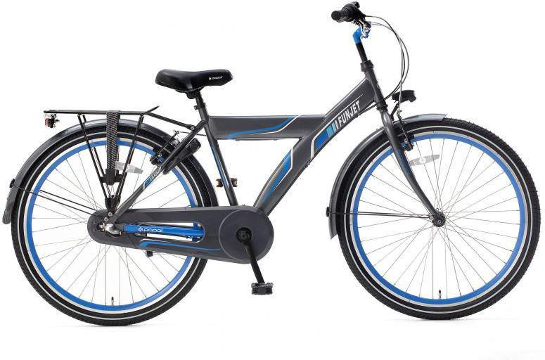 Popal Funjet N3 26 Inch 44 Cm Jongens 3v Terugtraprem Blauw/grijs
