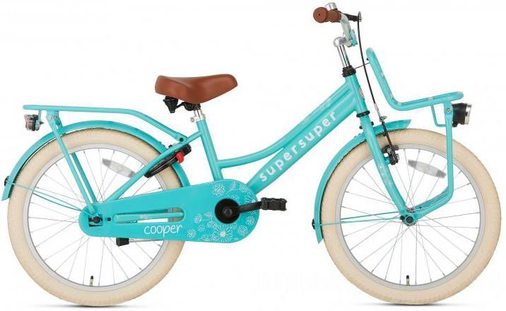 Fietsaccessoires Supersuper Meisjesfiets Cooper 20 Inch 31, 75 Cm Meisjes Terugtraprem Turquoise