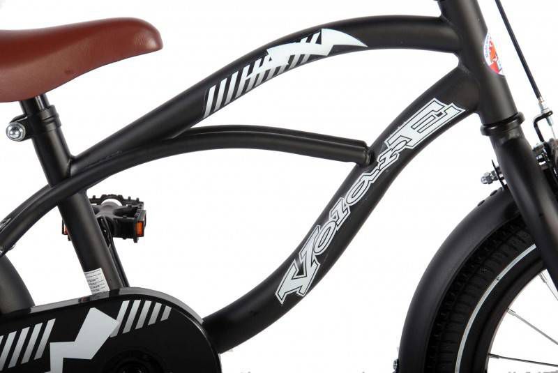 Volare Black Cruiser 16 Inch 25, 4 Cm Jongens Terugtraprem Matzwart
