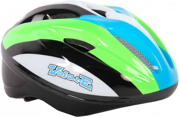 Volare Fietshelm kind groen/wit/zwart 51 55 Zwart