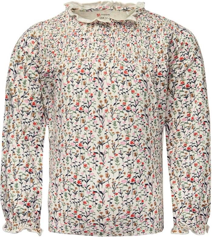 Noppies ! Meisjes Shirt Lange Mouw -- All Over Print Katoen/elasthan