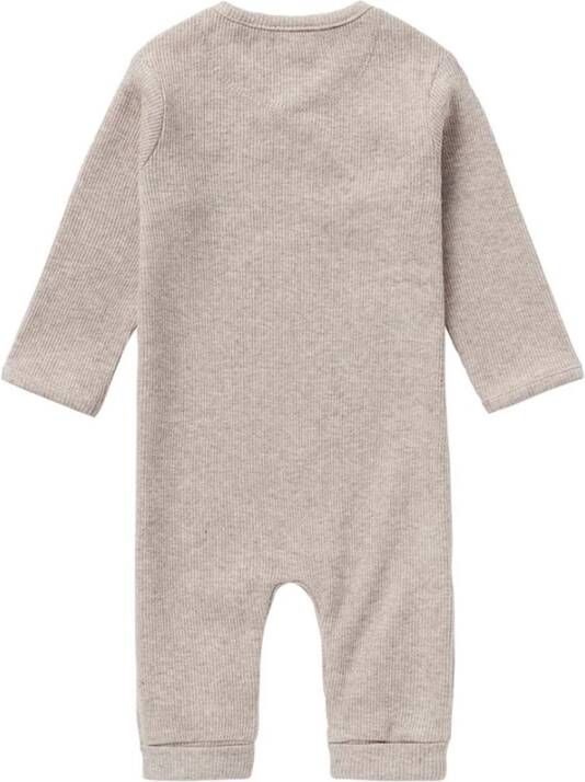 Noppies Babykleding Unisex Playsuit Long Sleeve Rib Nevis Roze
