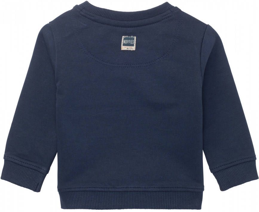 Noppies baby longsleeve Rishiri met printopdruk zwart/bruin