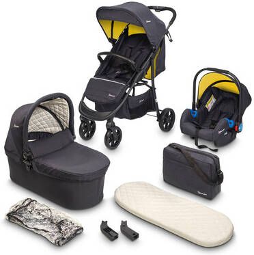 babyGO Combi Kinderwagen 3 in 1 Mustard