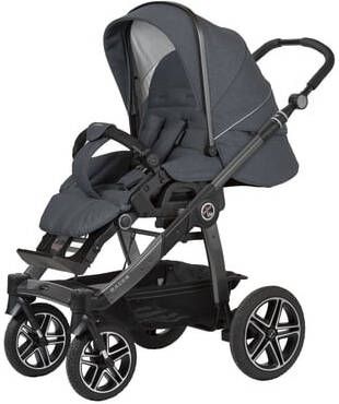 Hartan Kinderwagen Racer GTS met handrem Causal Collection blue stone(908)Framekleur platina