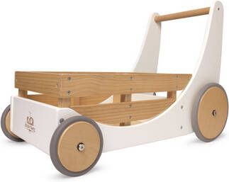 Kinderfeets 2 in 1 Houten Opbergkar & Loopwagen Wit